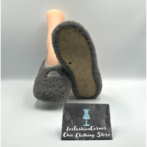 Ugg Women's Charcoal Gray Birche Sherpa Fleece Slippers Size 9 3072 - Picture 3 of 15